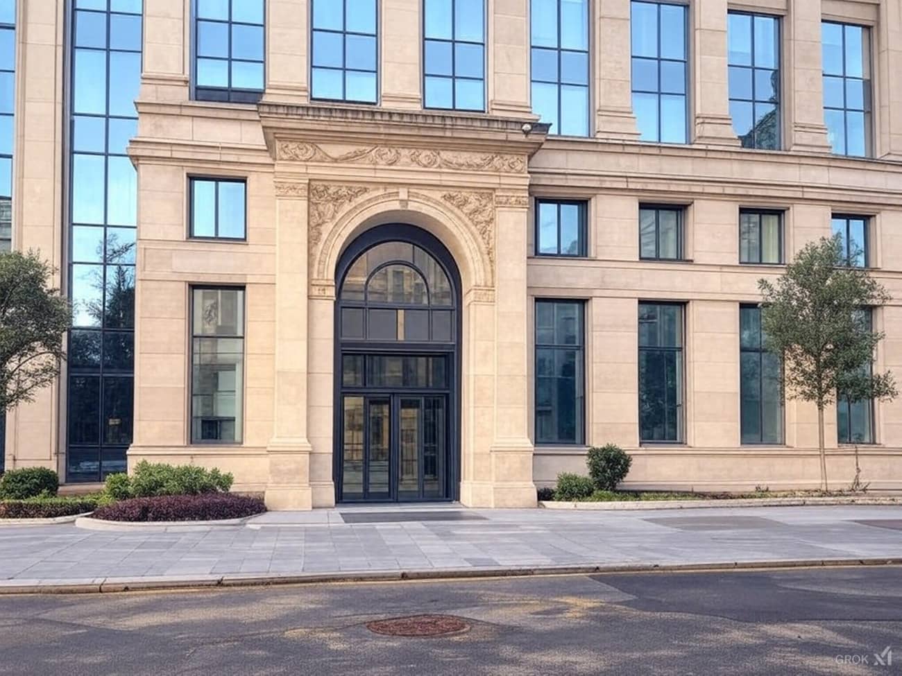 Une façade d'un établissement financier