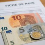 17 euros sur une fiche de paie au SMIC (Crédit : Alex.I)