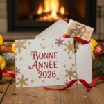 Étrennes du Nouvel An avec un billet de 50 € (Crédit : Alex.I)