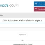 Page de connexion de l’administration fiscale (Crédit : capture site web des impôts)